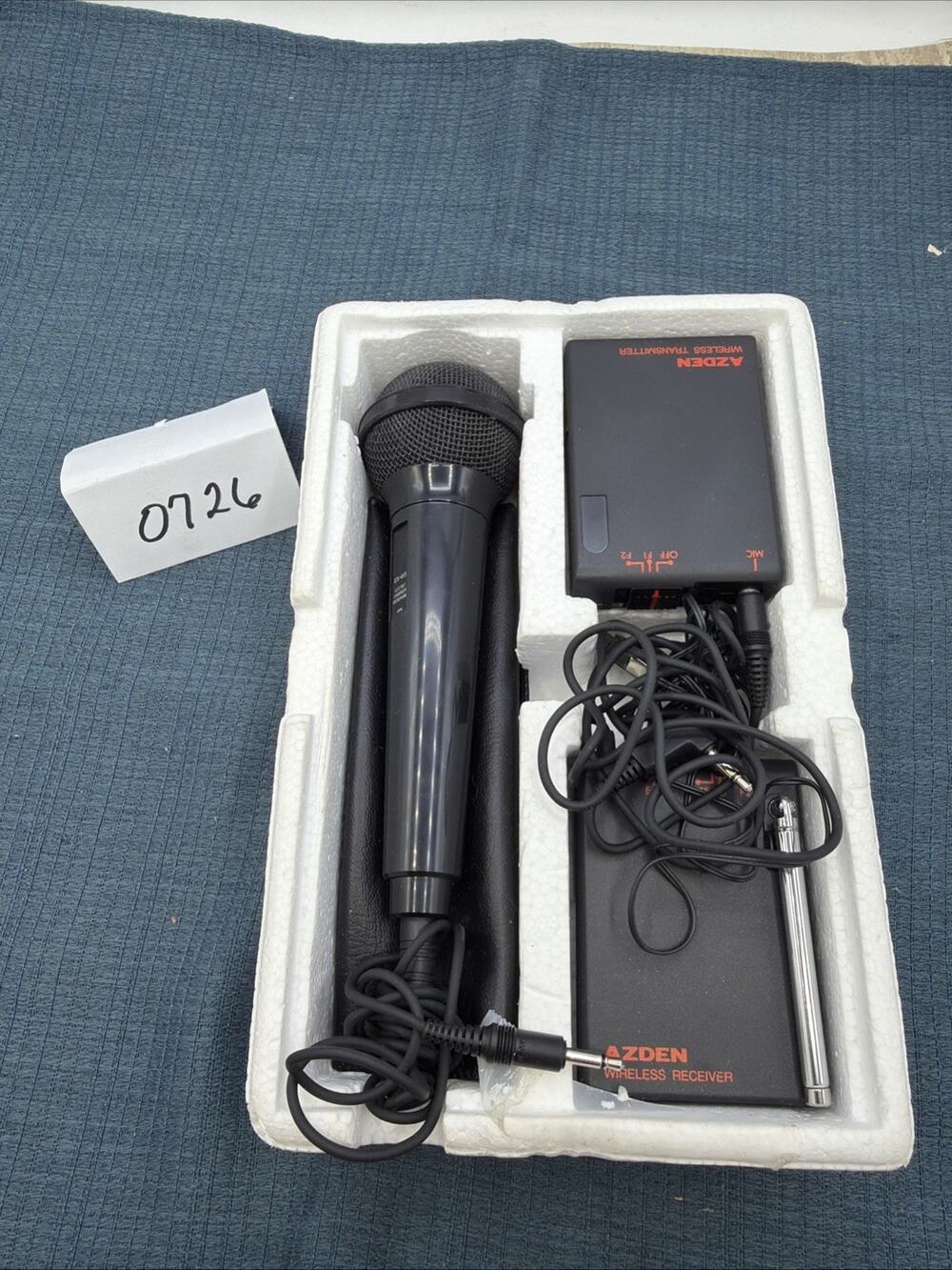 Azden WR-PRO Wireless Receiver & WM/TPRO Microphone & Earpiece Made Japan VTG